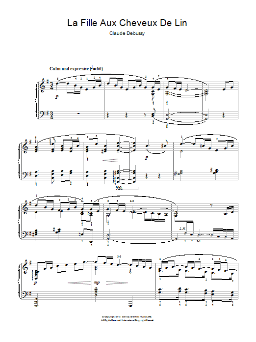 Download Claude Debussy La Fille Aux Cheveux De Lin (No. 8 From Sheet Music