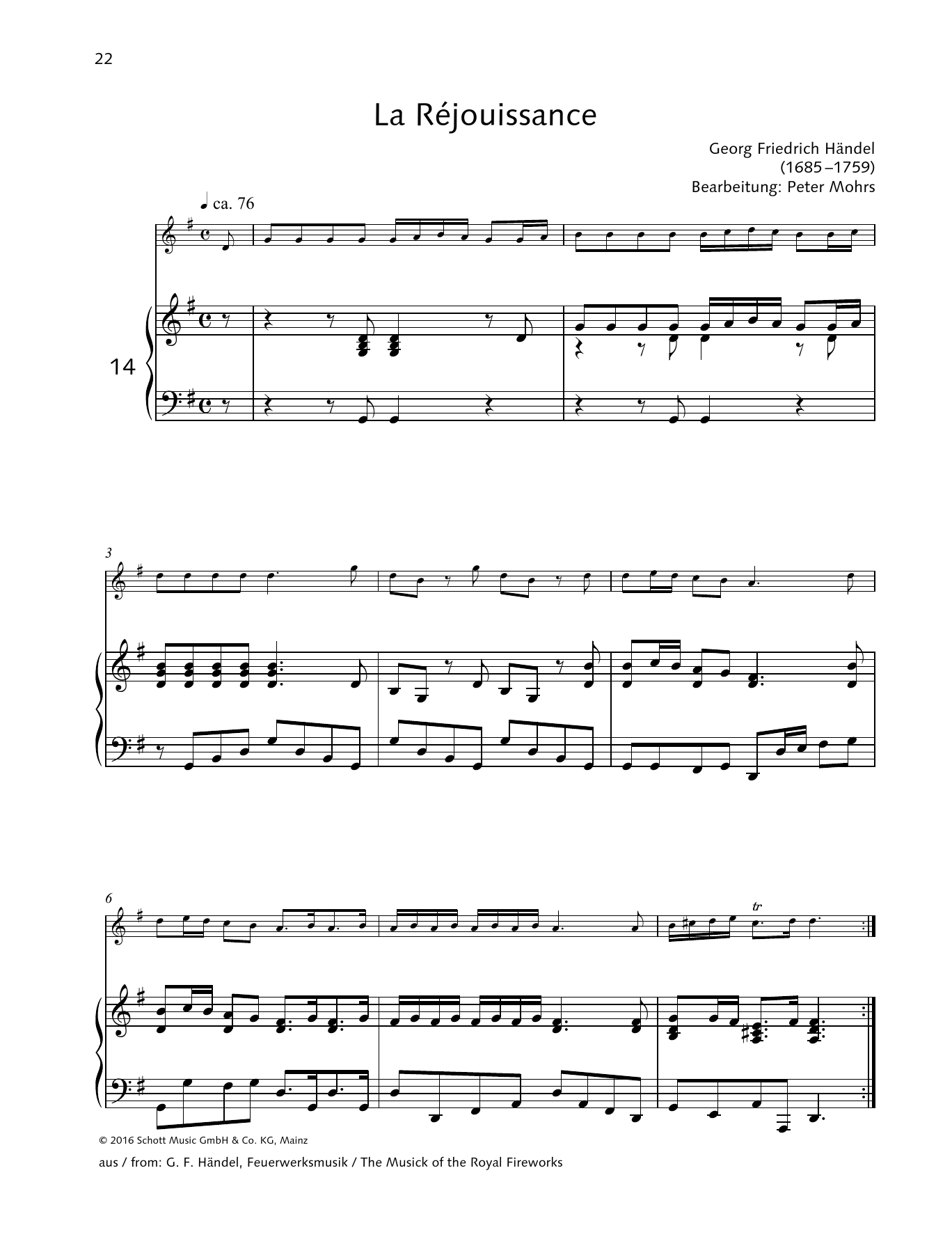 Download George Frideric Handel La Rejouissance Sheet Music