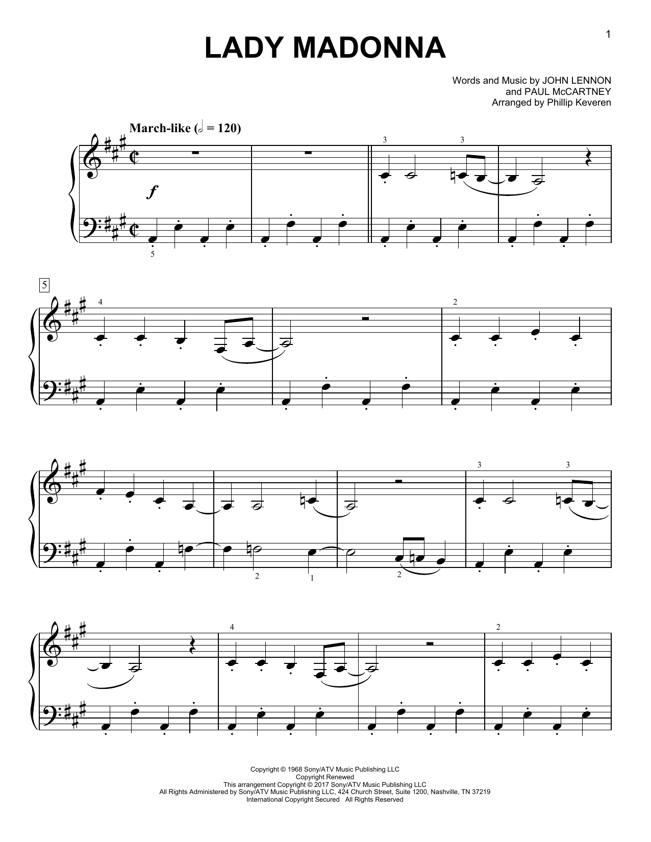 Download The Beatles Lady Madonna [Classical version] (arr. Sheet Music