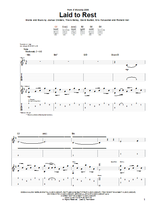 Download The Showdown Laid To Rest Sheet Music