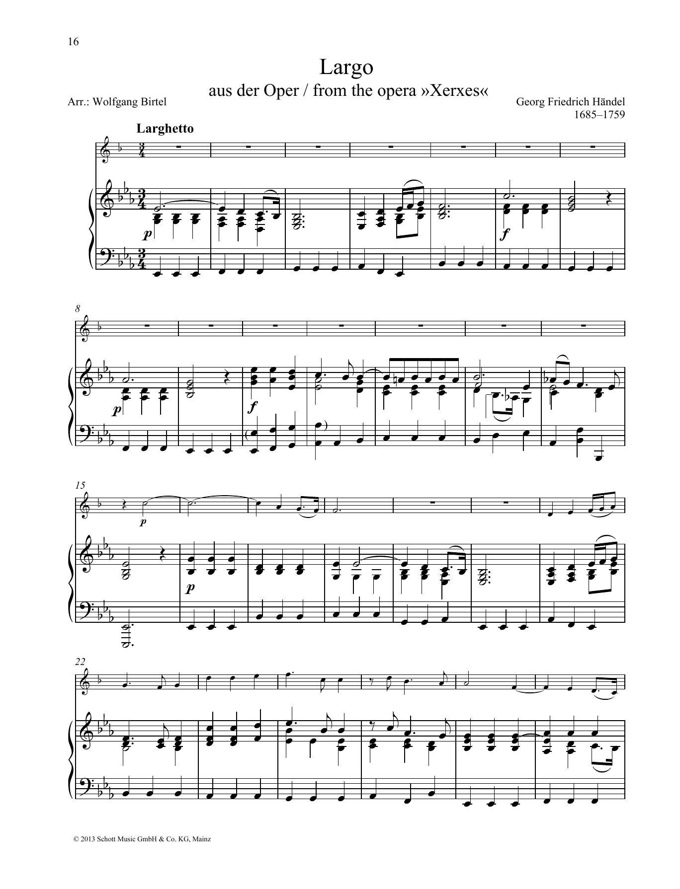Download George Frideric Handel Largo Sheet Music