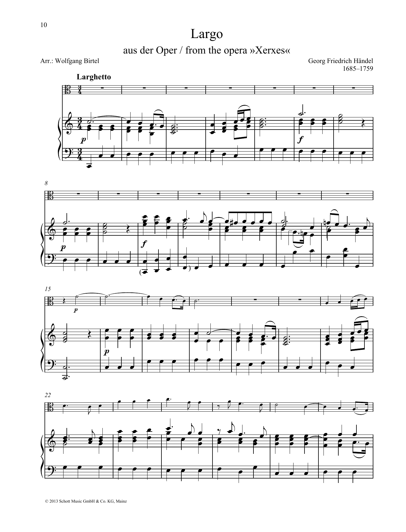 Download George Frideric Handel Largo Sheet Music