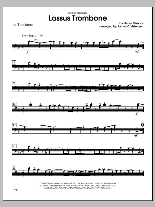 Download Christensen Lassus Trombone - Trombone 1 Sheet Music