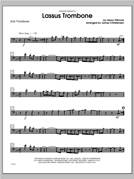 Download Christensen Lassus Trombone - Trombone 2 Sheet Music