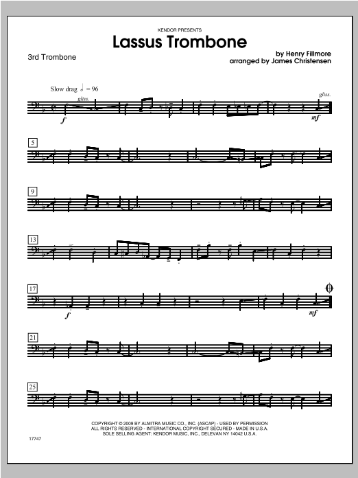 Download Christensen Lassus Trombone - Trombone 3 Sheet Music