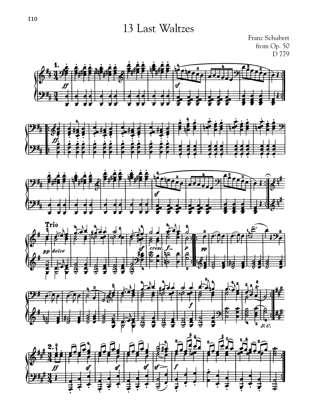 Download Franz Schubert Last Waltzes Sheet Music