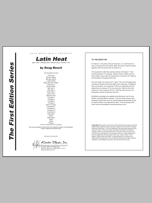 Download Doug Beach Latin Heat - Full Score Sheet Music