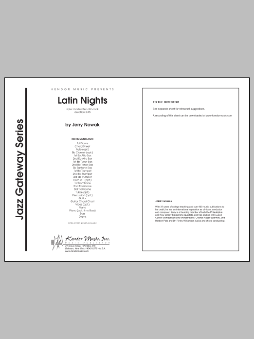 Download Nowak Latin Nights - Full Score Sheet Music