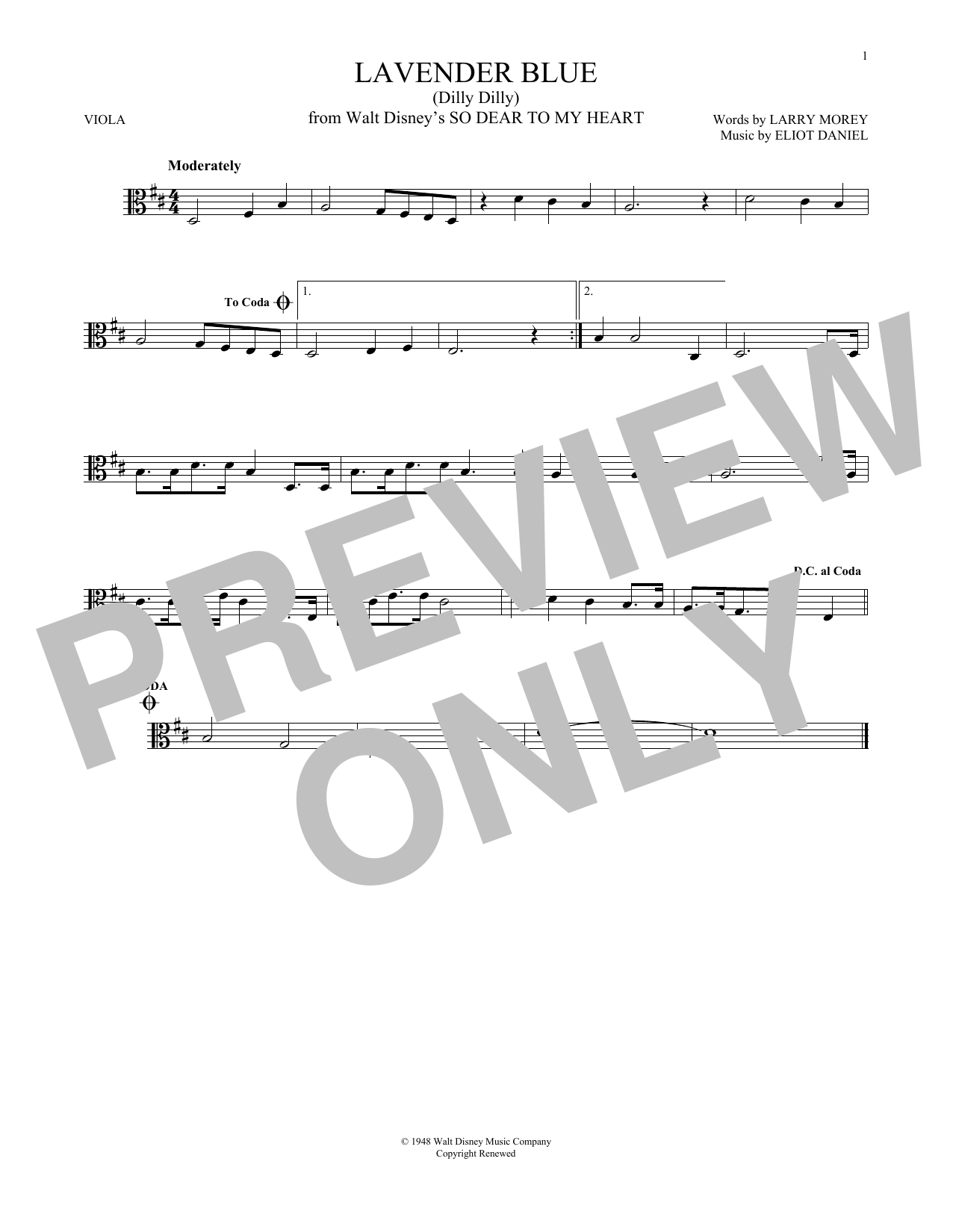 Download Sammy Turner Lavender Blue (Dilly Dilly) Sheet Music