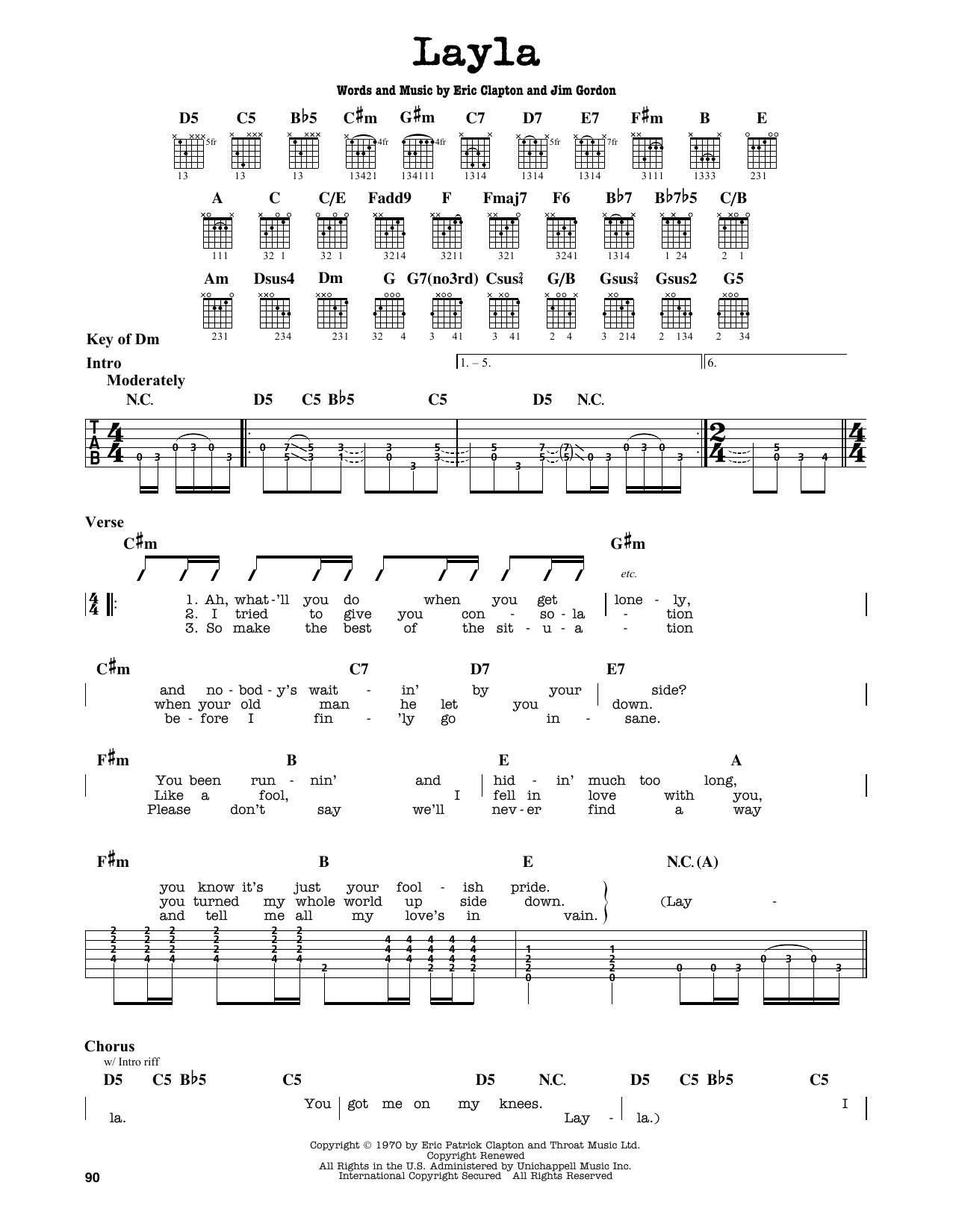 Download Eric Clapton Layla Sheet Music