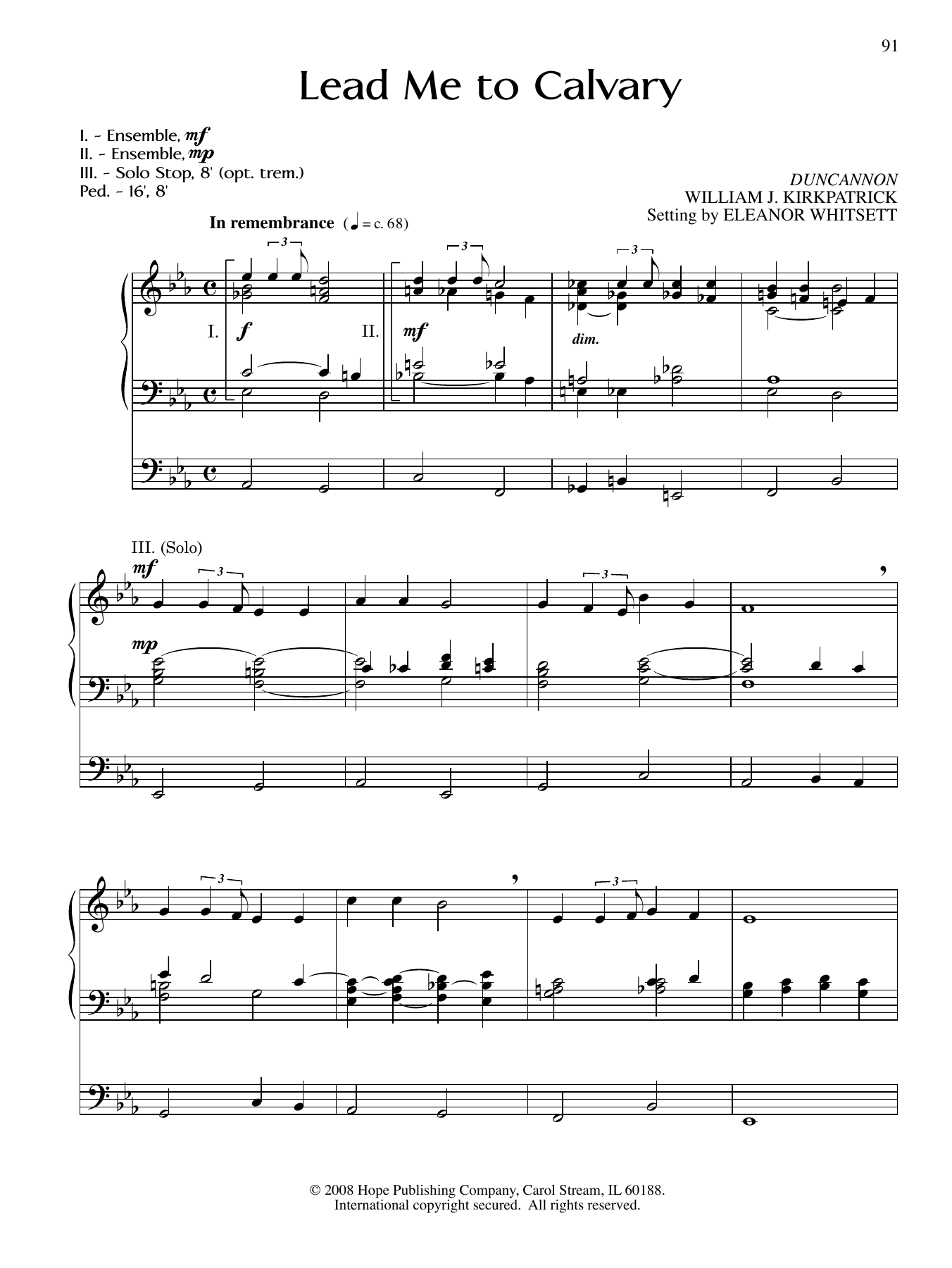 Download Eleanor Whitsett Lead Me to Cavalry Sheet Music