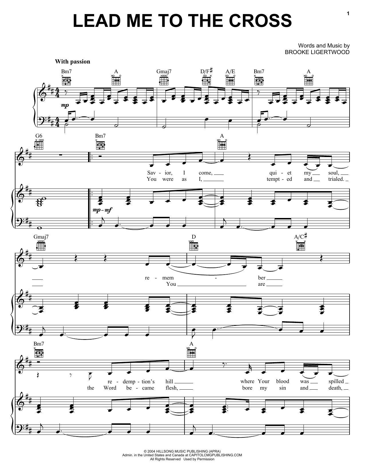 Download Hillsong United Lead Me To The Cross Sheet Music