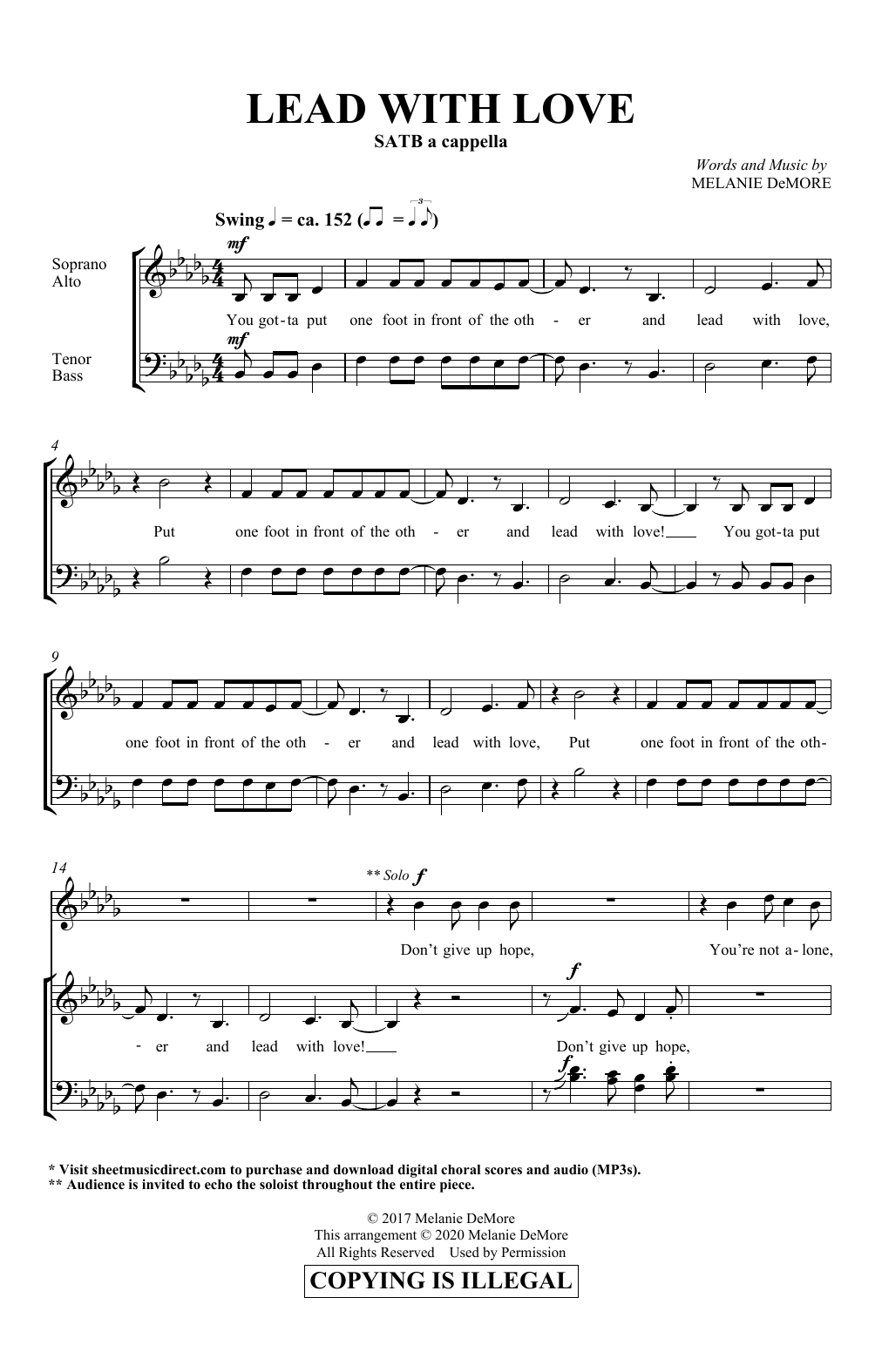 Download Melanie DeMore Lead With Love Sheet Music