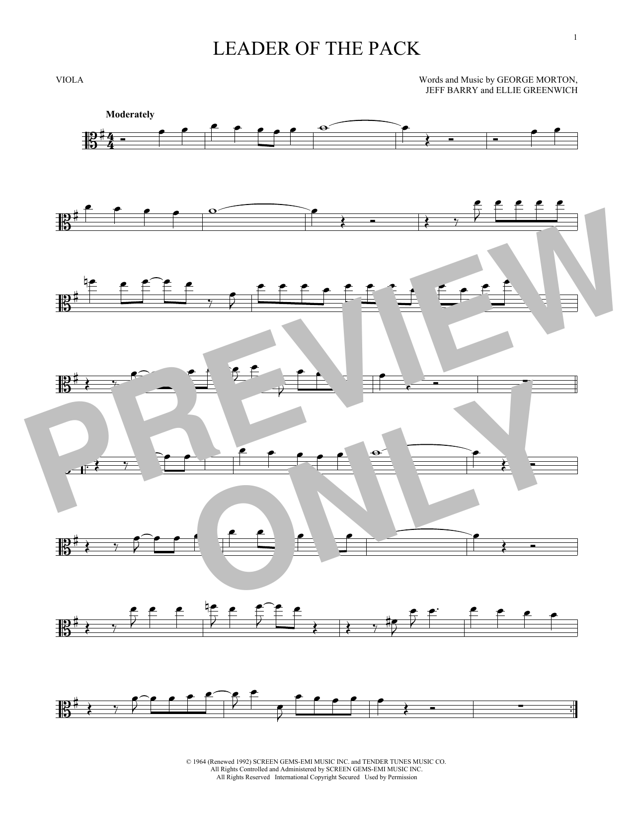Download The Shangri-Las Leader Of The Pack Sheet Music