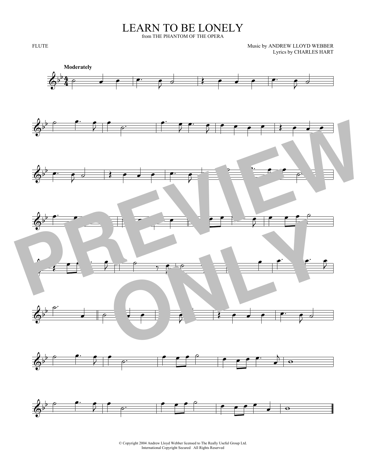 Download Andrew Lloyd Webber Learn To Be Lonely (from The Phantom Of Sheet Music