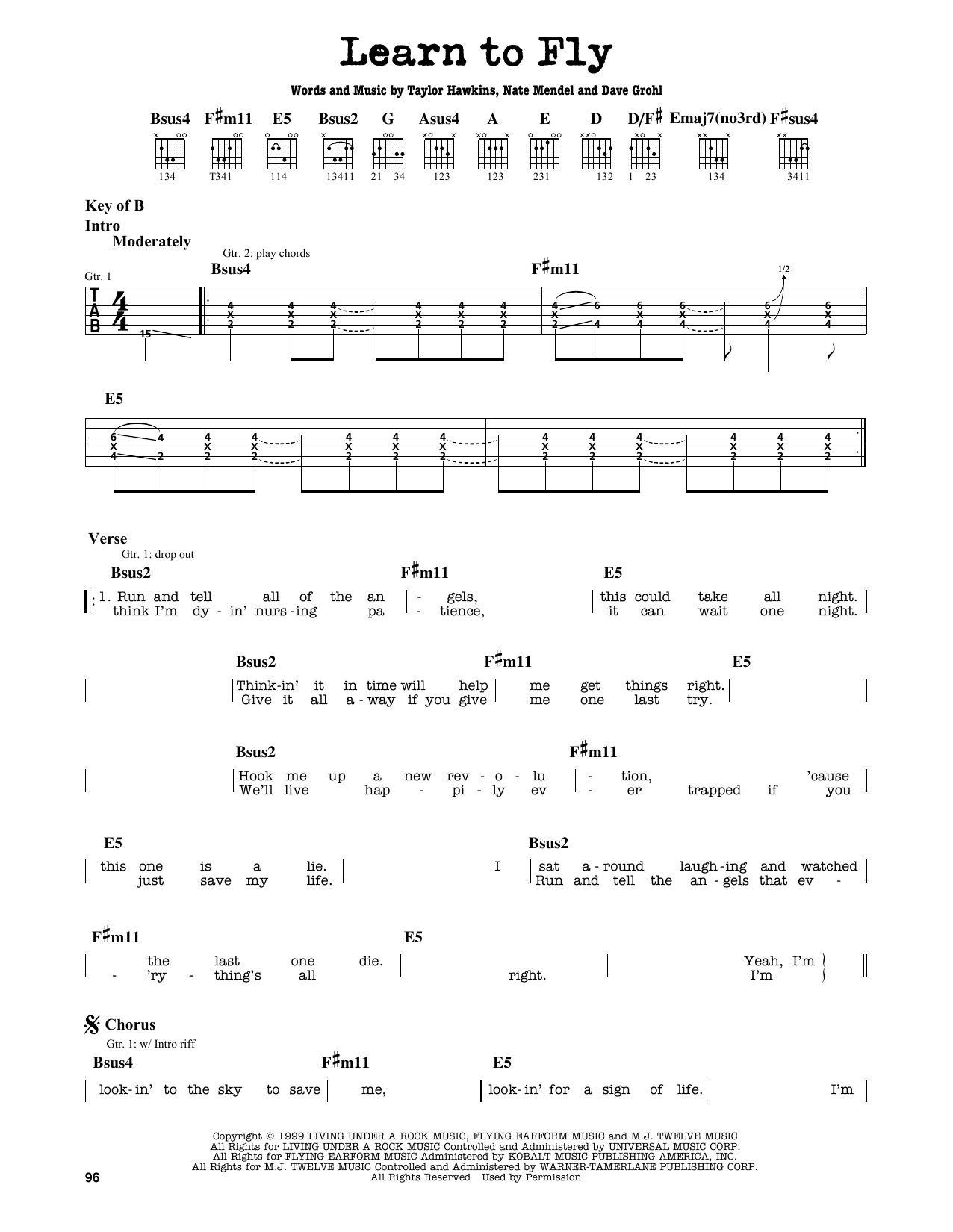 Download Foo Fighters Learn To Fly Sheet Music