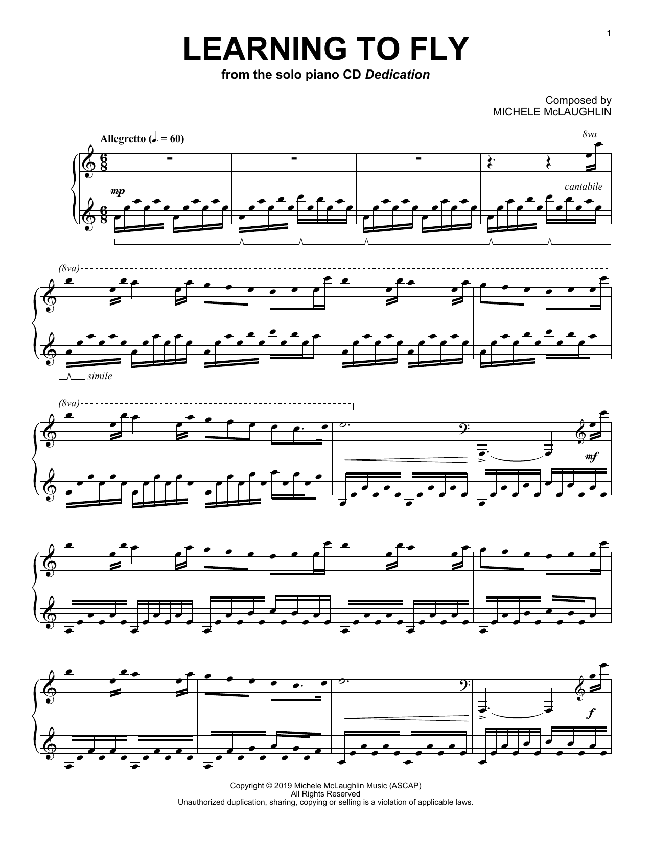 Download Michele McLaughlin Learning To Fly Sheet Music
