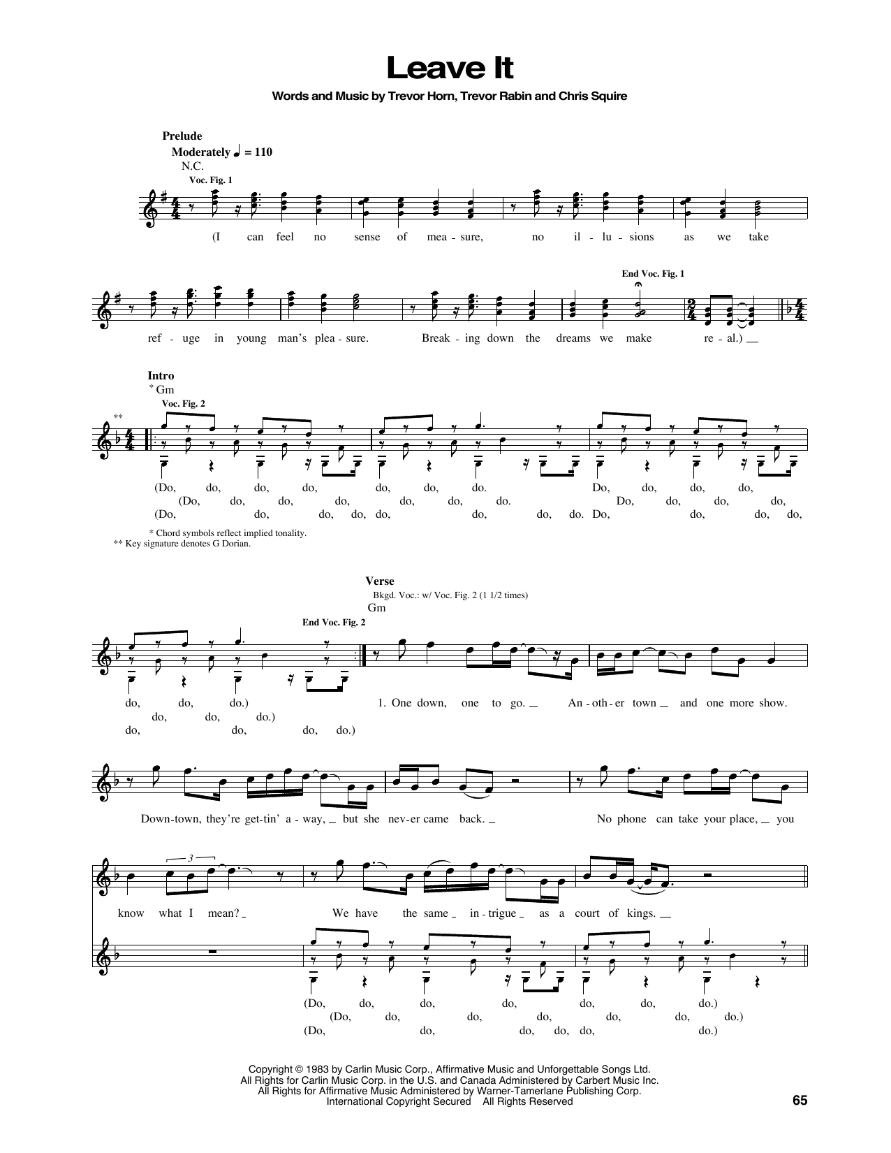 Download Yes Leave It Sheet Music