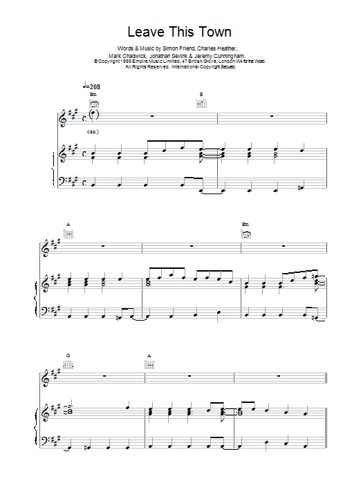 Download The Levellers Leave This Town Sheet Music