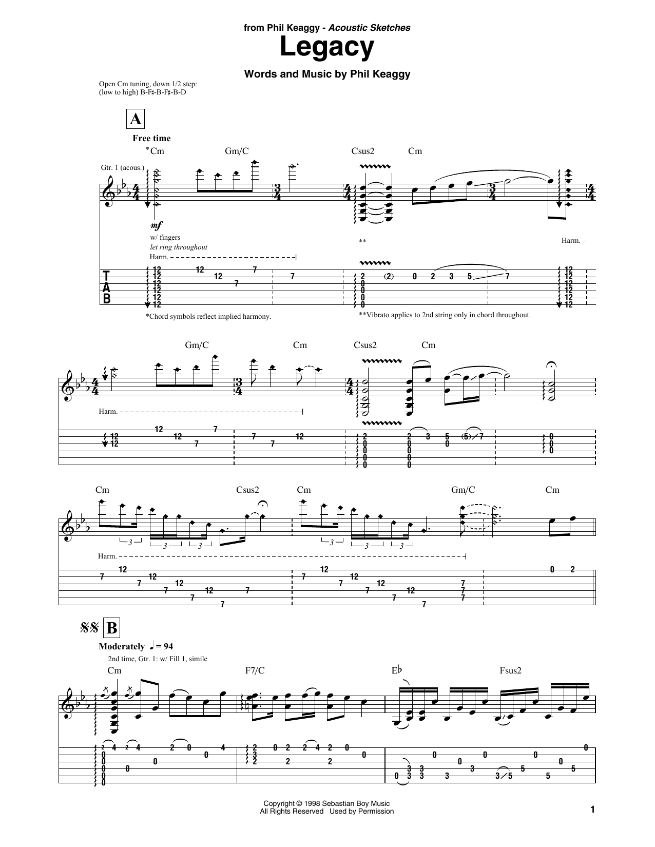 Download Phil Keaggy Legacy Sheet Music