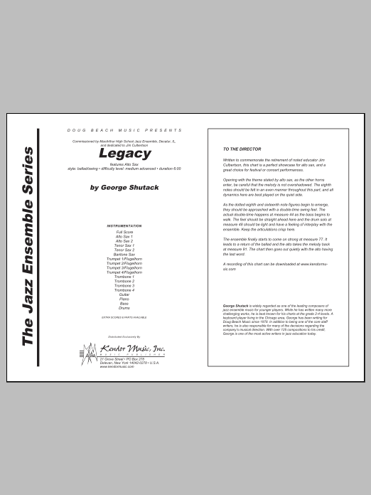 Download Shutack Legacy - Full Score Sheet Music
