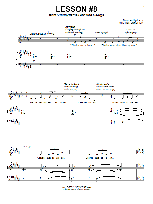 Download Stephen Sondheim Lesson #8 Sheet Music