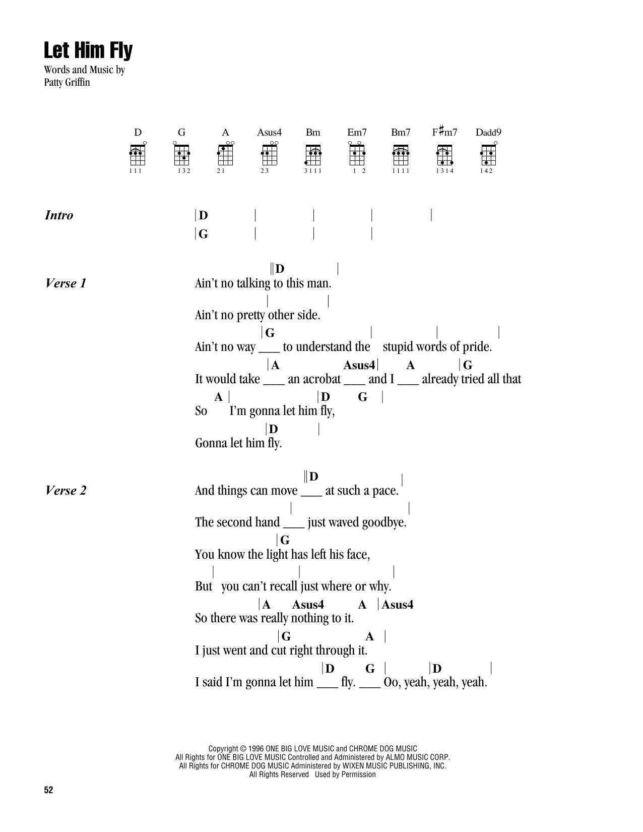 Download Patty Griffin Let Him Fly Sheet Music