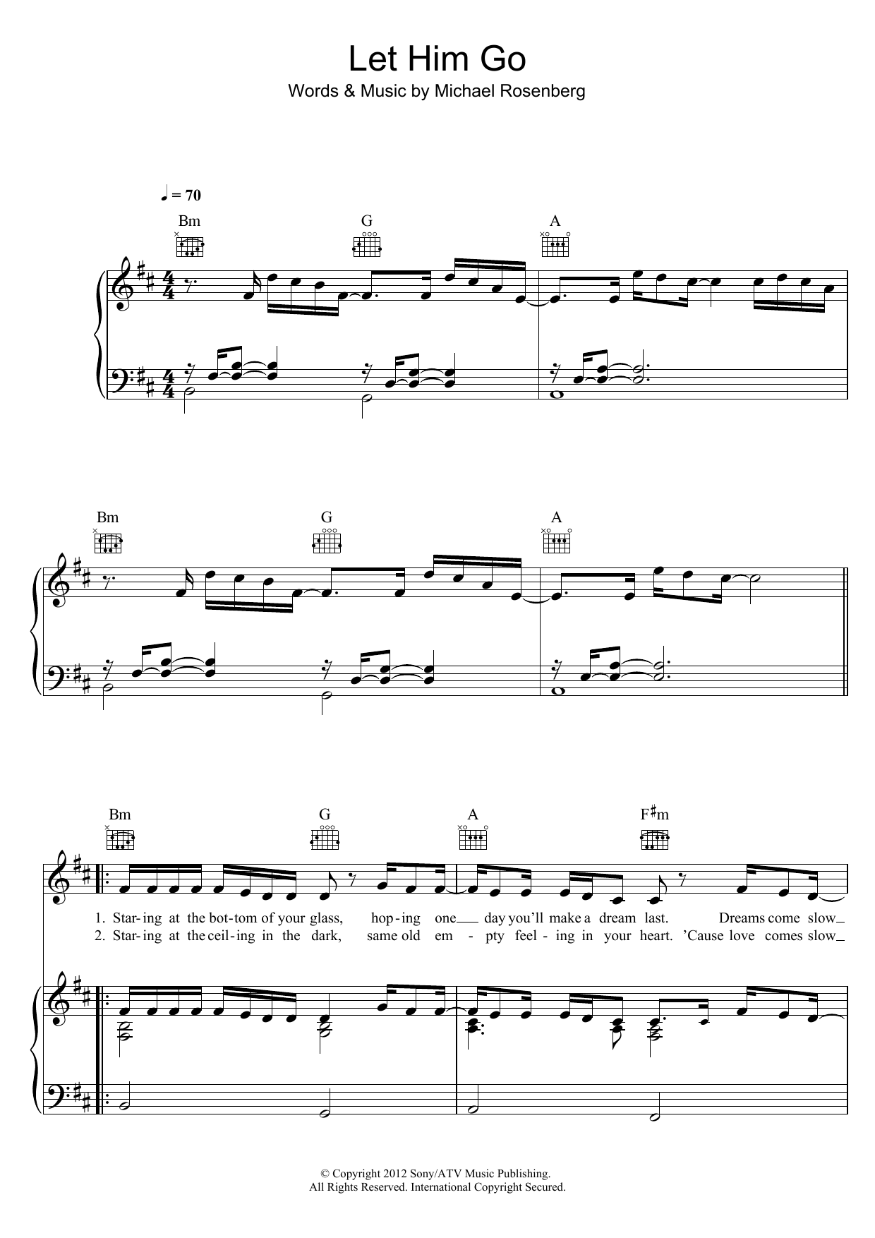 Download Birdy Let Him Go Sheet Music
