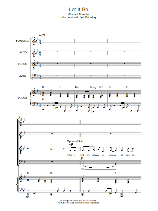 Download The Beatles Let It Be (arr. Simon Foxley) Sheet Music