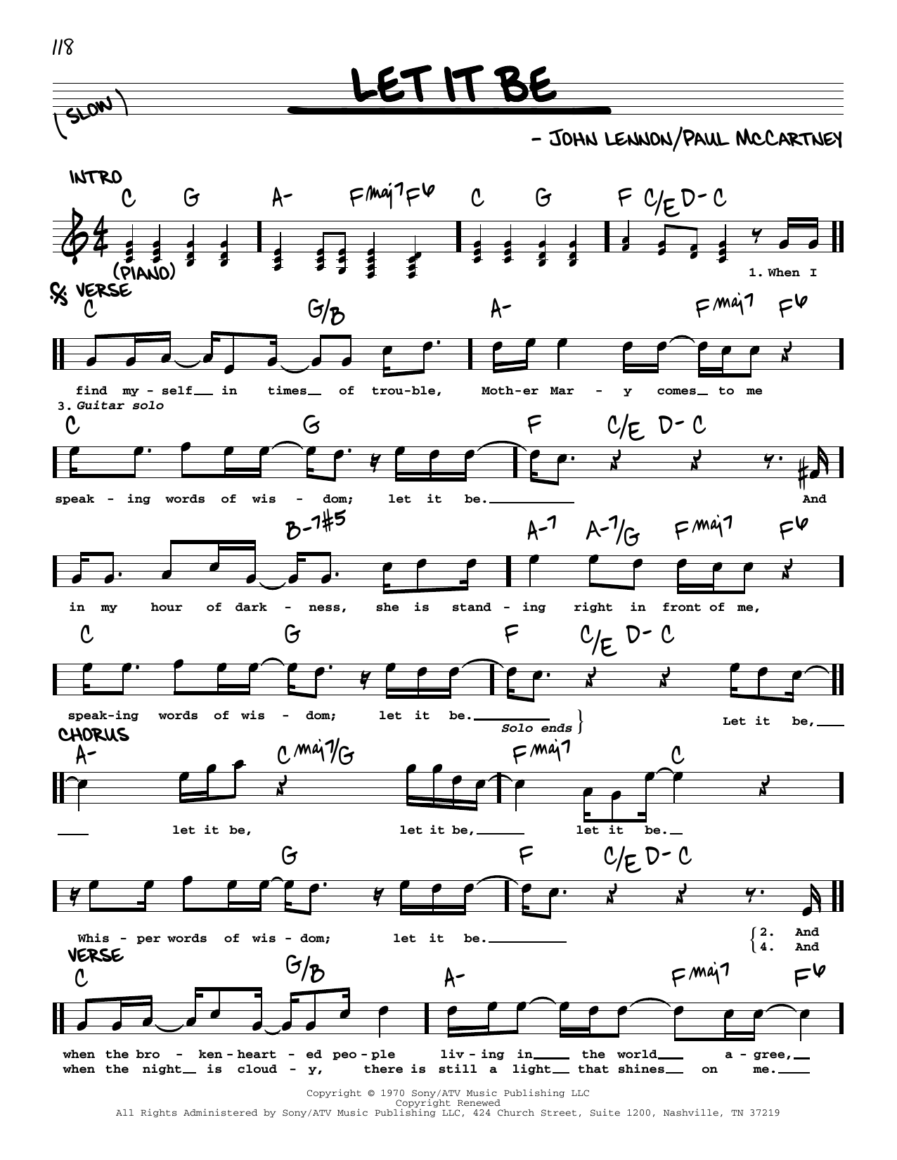 Download The Beatles Let It Be [Jazz version] Sheet Music