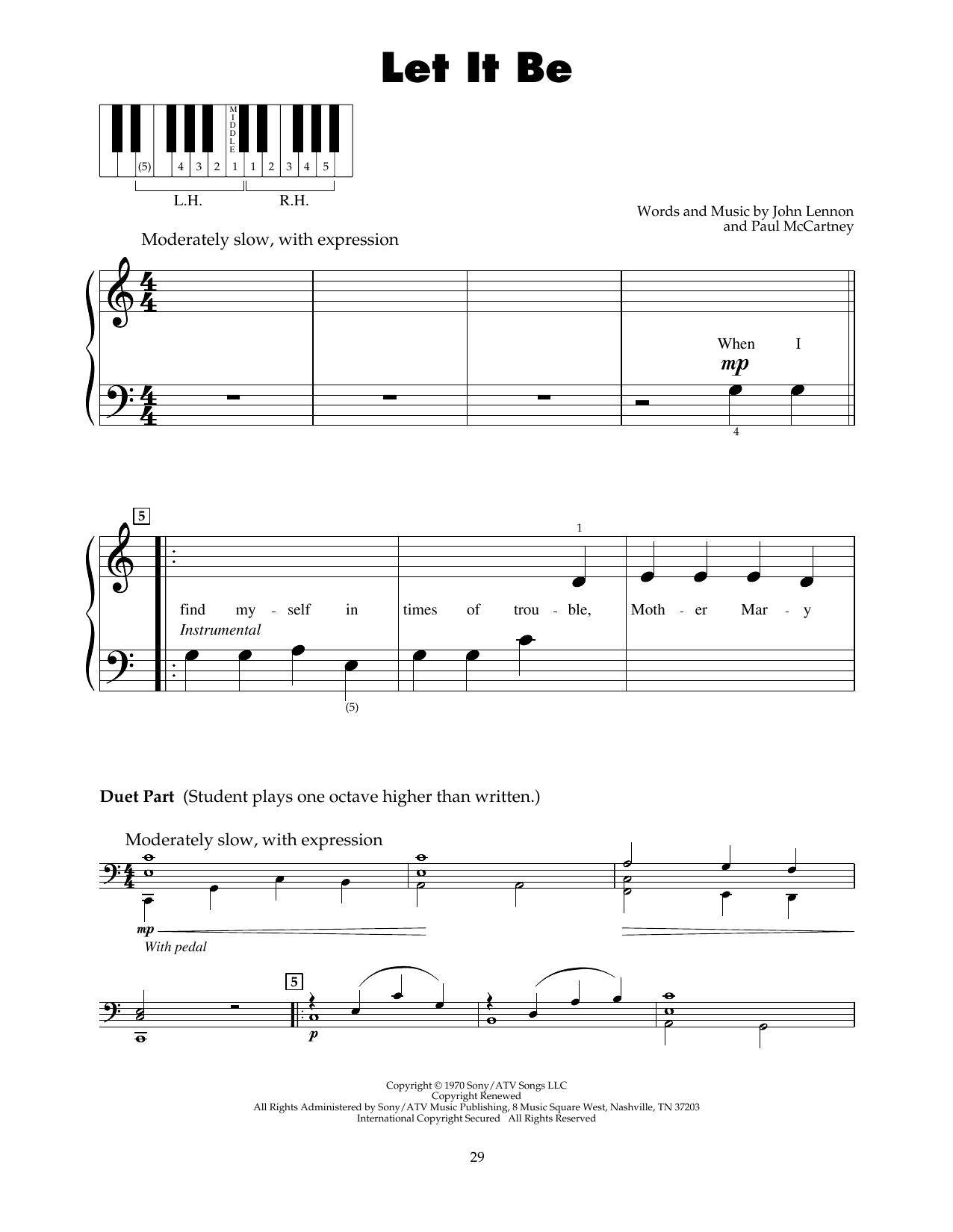 Download The Beatles Let It Be Sheet Music