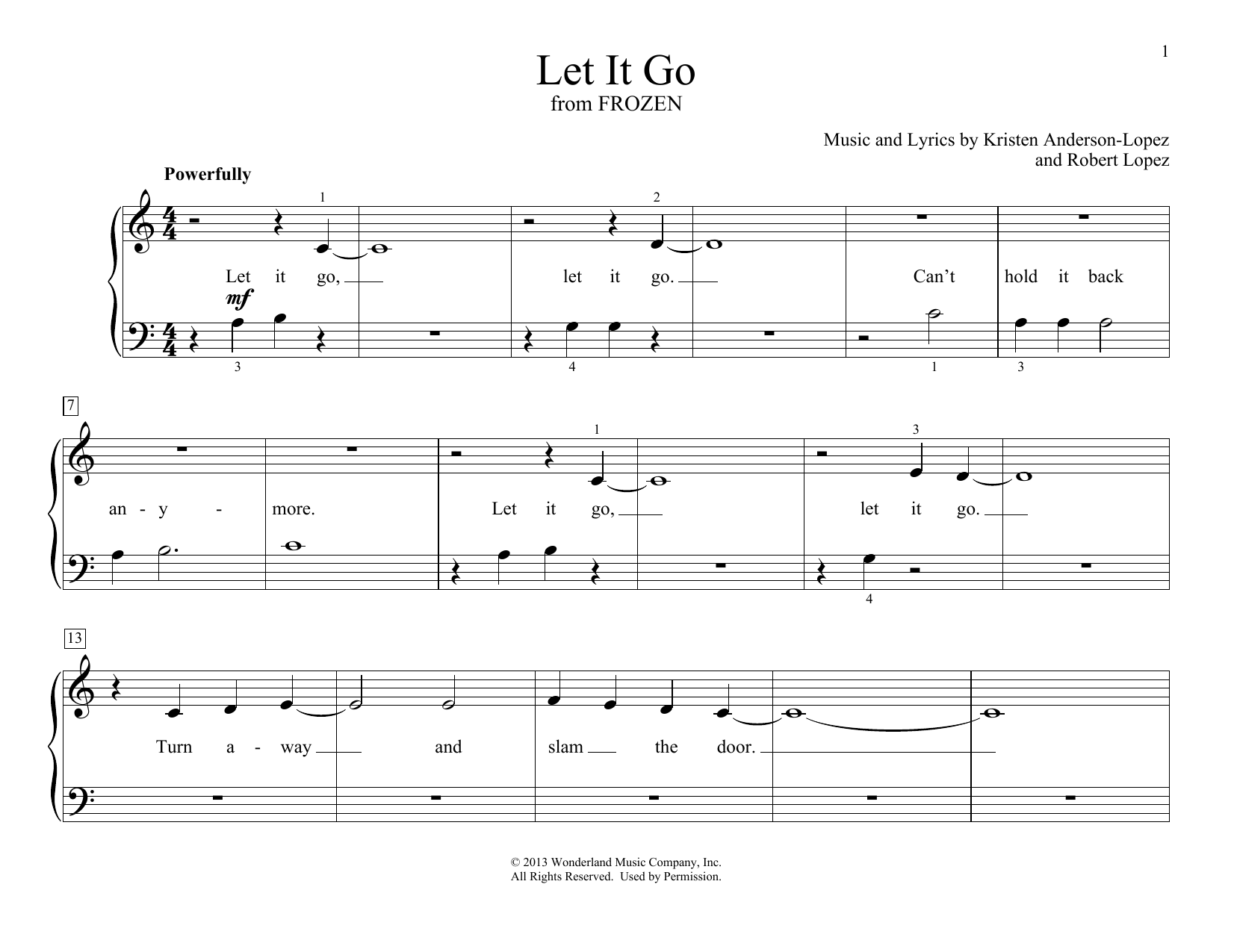 Download Idina Menzel Let It Go (from Frozen) (arr. Christoph Sheet Music