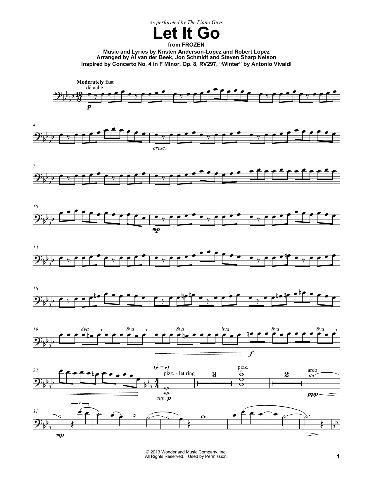 Download The Piano Guys Let It Go (from Frozen) Sheet Music