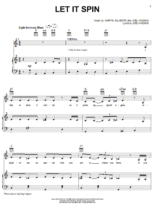 Download Joel Higgins Let It Spin (from Johnny Guitar) Sheet Music