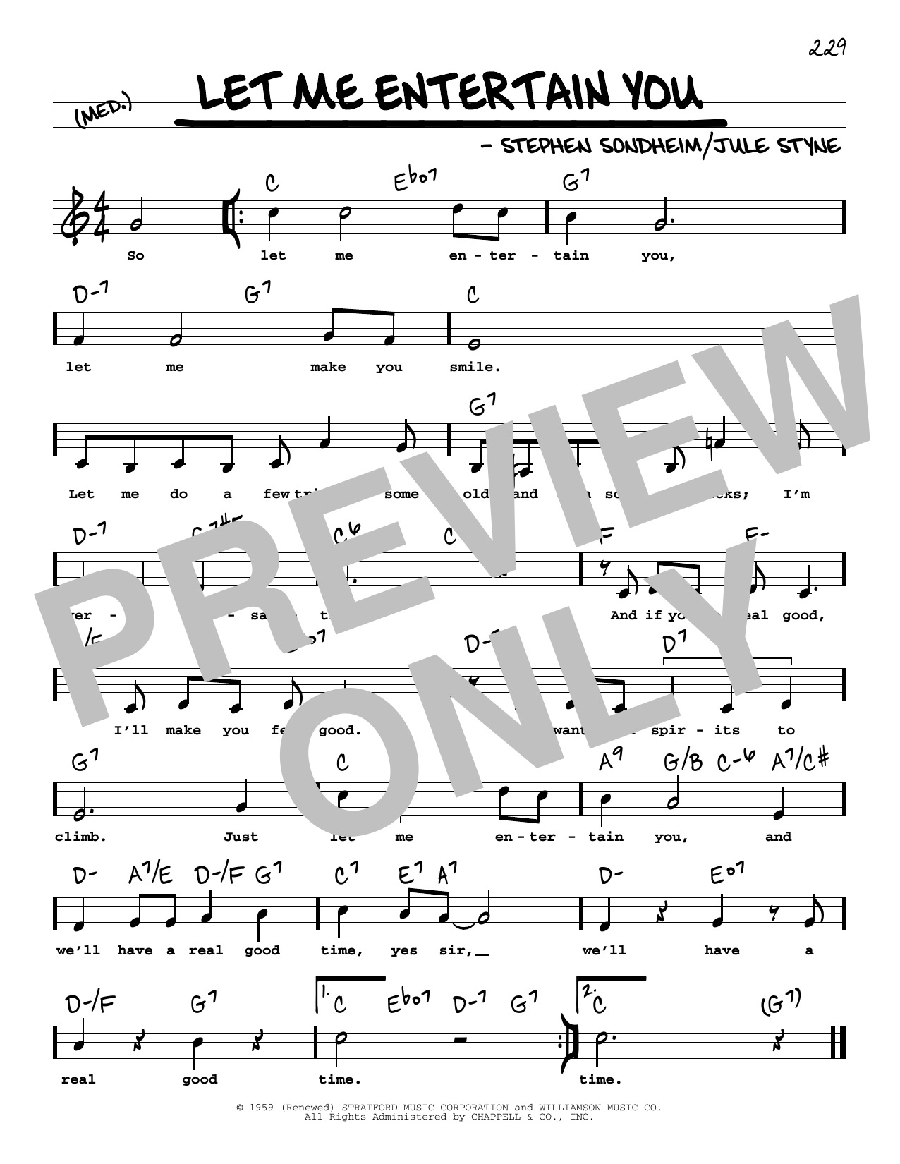 Download Stephen Sondheim Let Me Entertain You (High Voice) Sheet Music