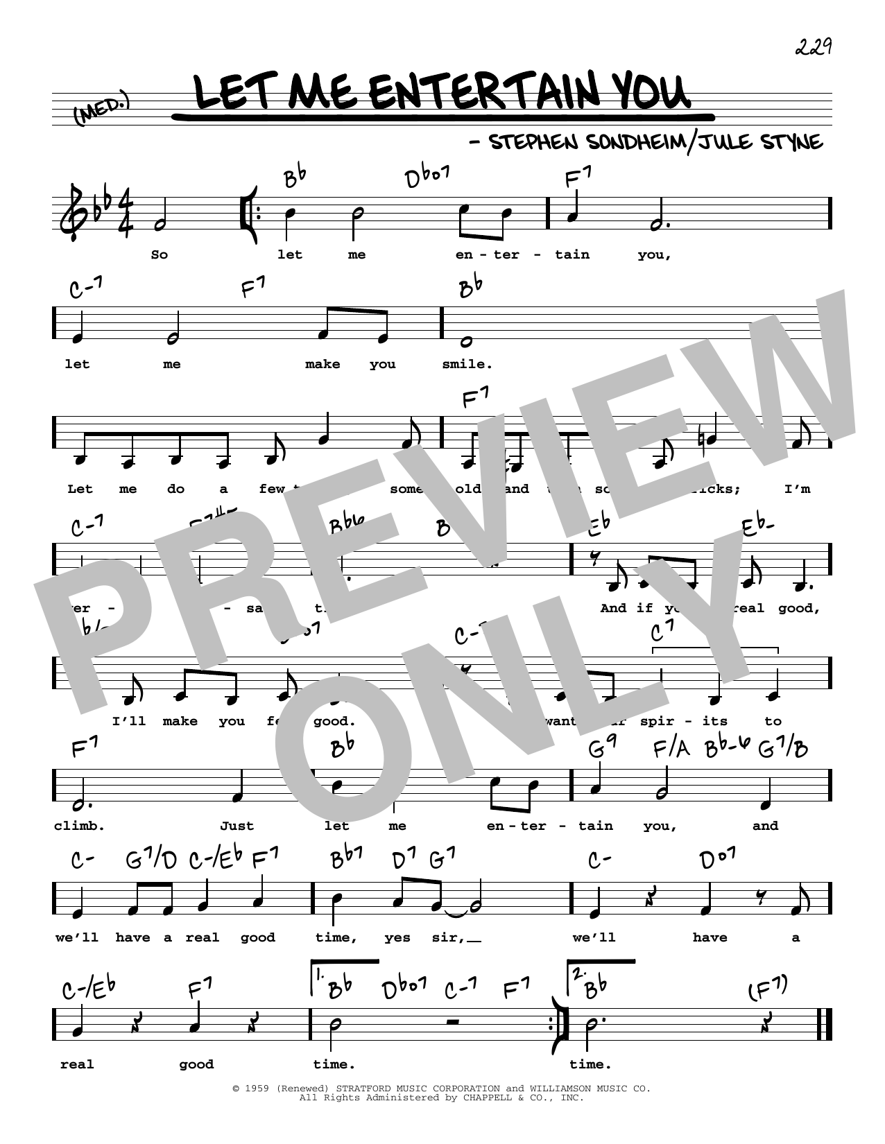 Download Stephen Sondheim Let Me Entertain You (Low Voice) Sheet Music