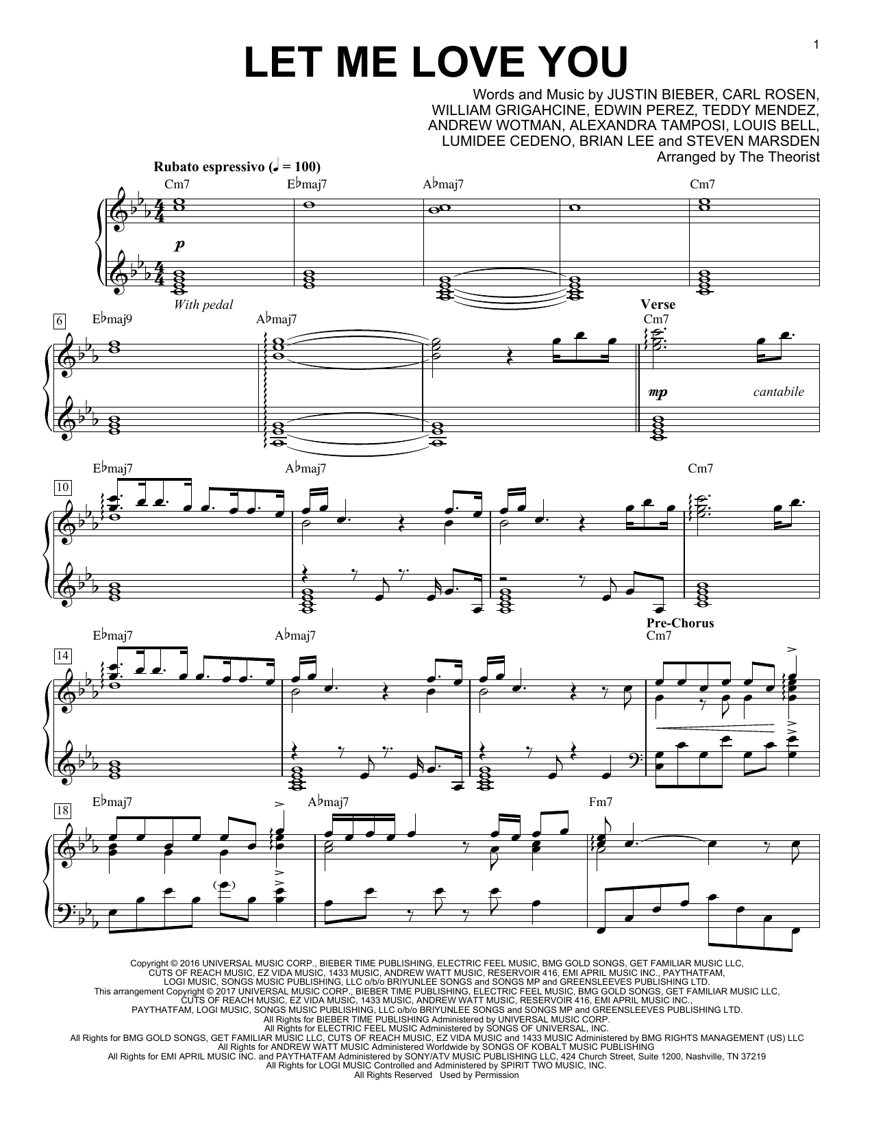 Download The Theorist Let Me Love You Sheet Music