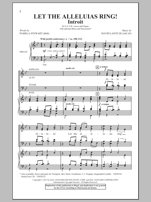 Download Pamela Stewart Let The Alleluias Ring! (Introit And Be Sheet Music
