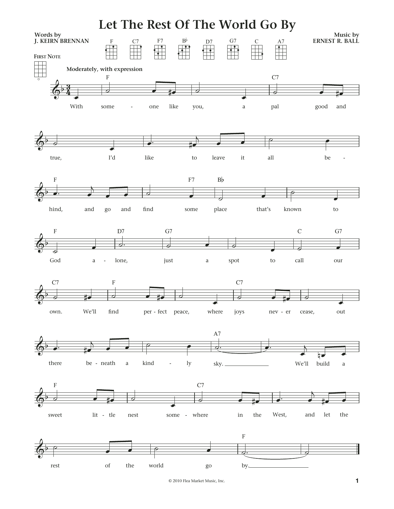 Download J. Keirn Brennan Let The Rest Of The World Go By (from T Sheet Music