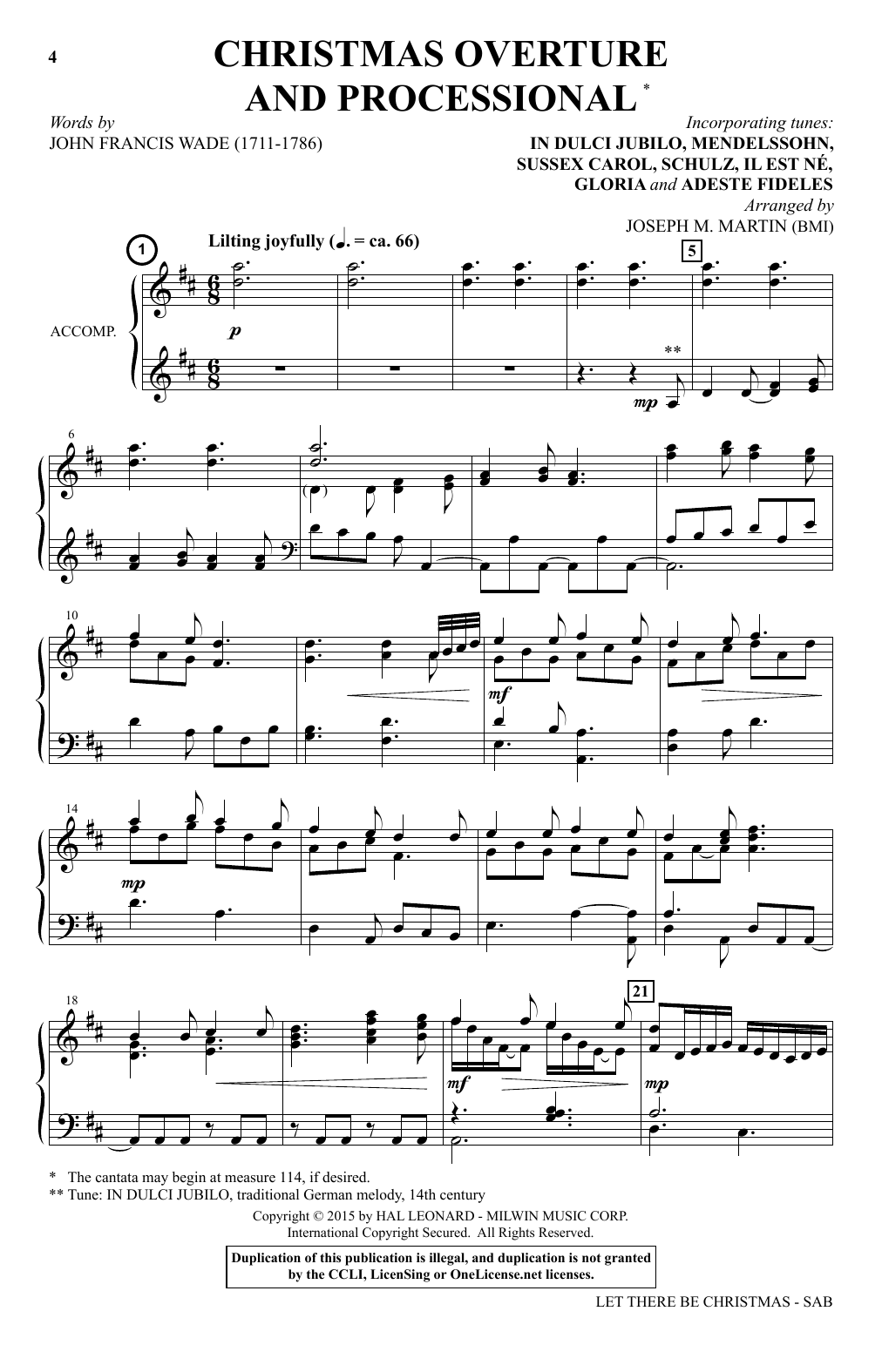 Download Joseph M. Martin Let There Be Christmas Sheet Music