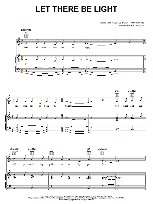 Download Point Of Grace Let There Be Light Sheet Music