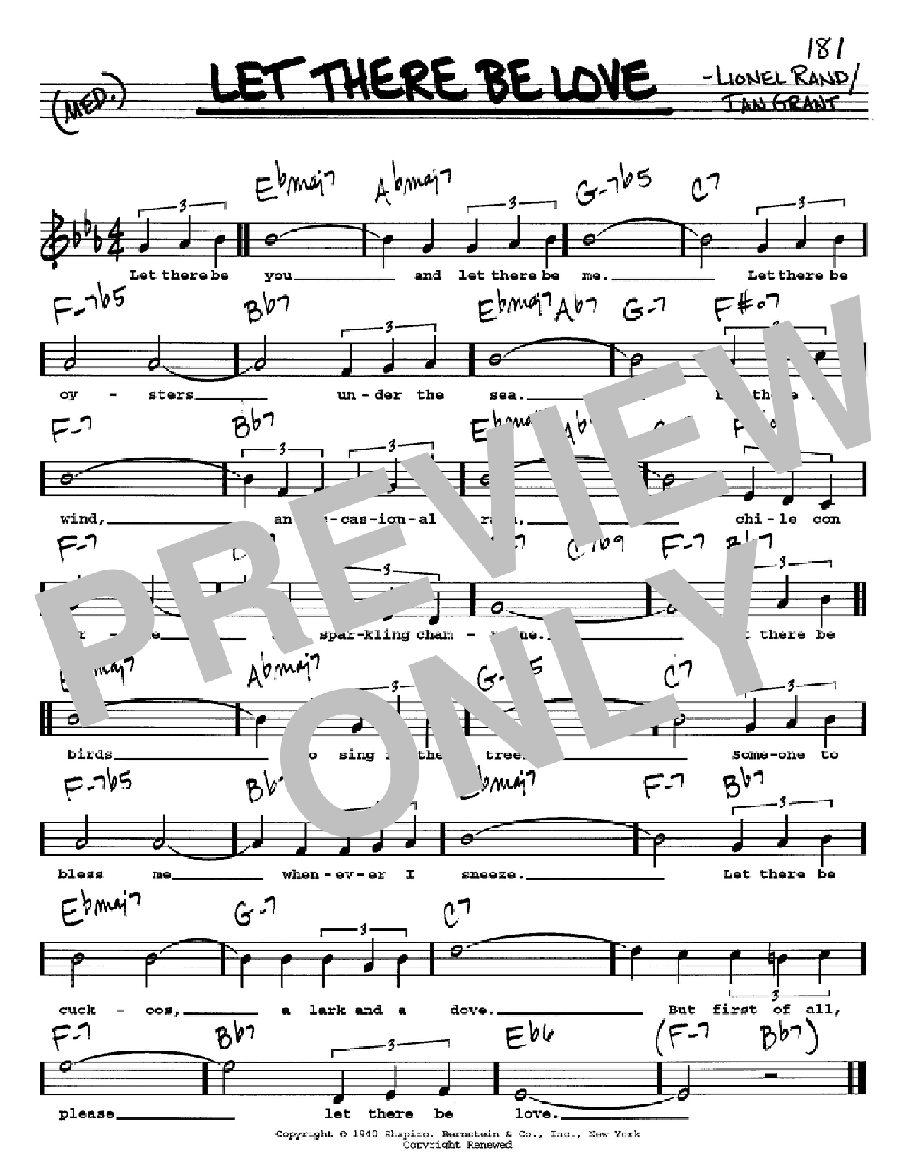 Download Ian Grant Let There Be Love Sheet Music