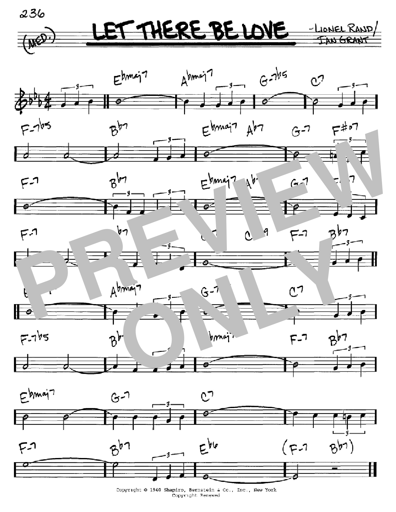 Download Ian Grant Let There Be Love Sheet Music