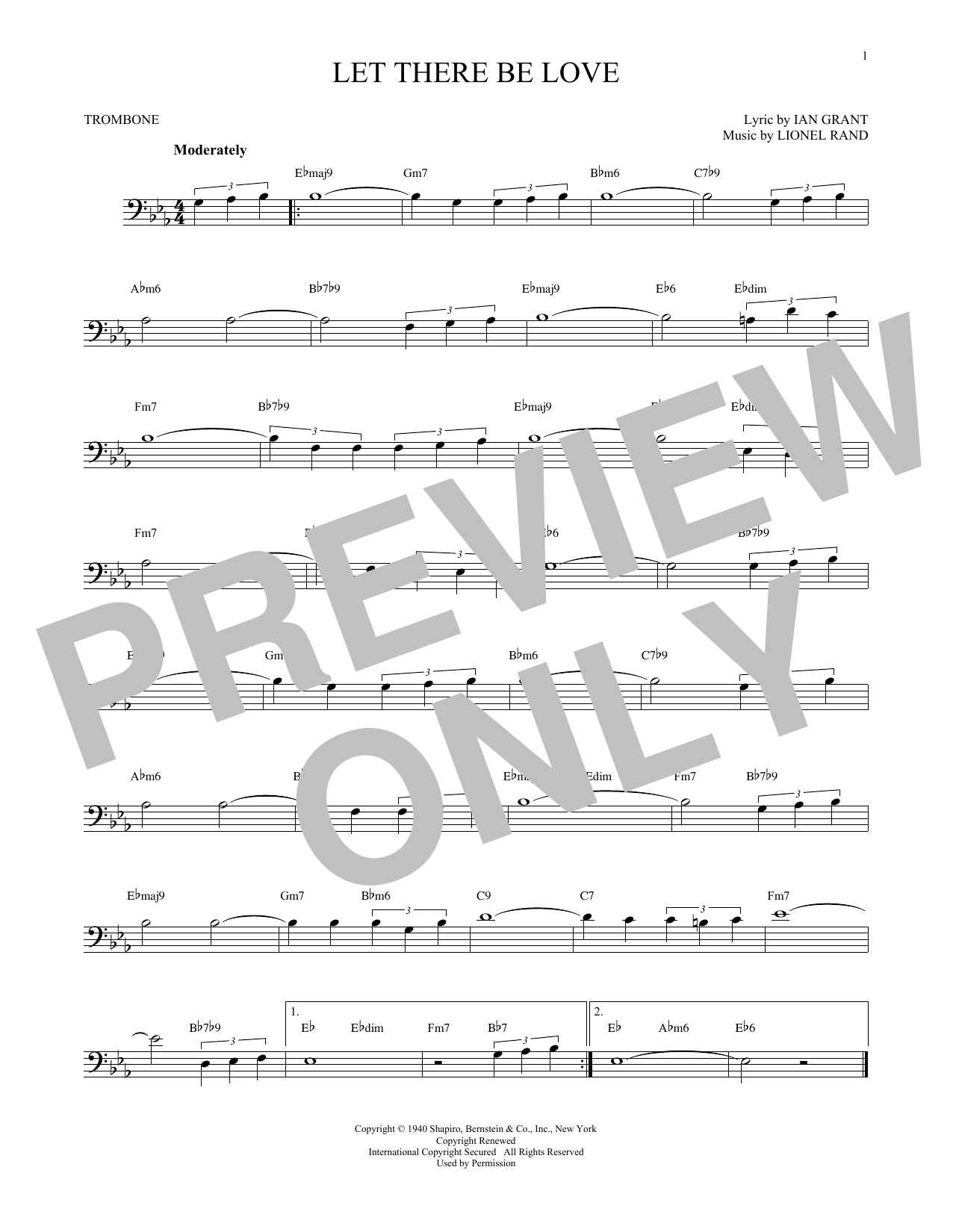 Download Lionel Rand Let There Be Love Sheet Music