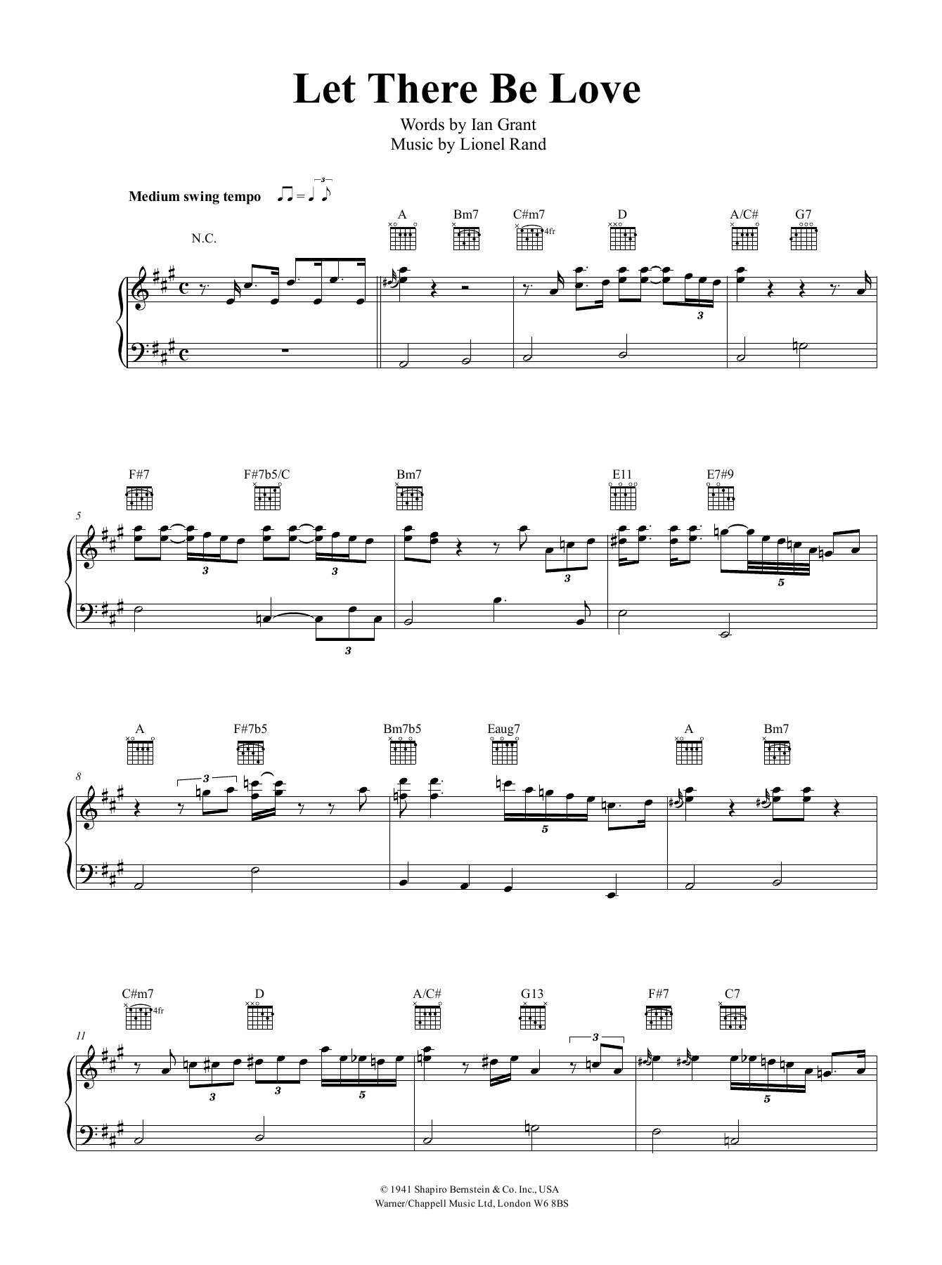 Download Nat King Cole Let There Be Love Sheet Music