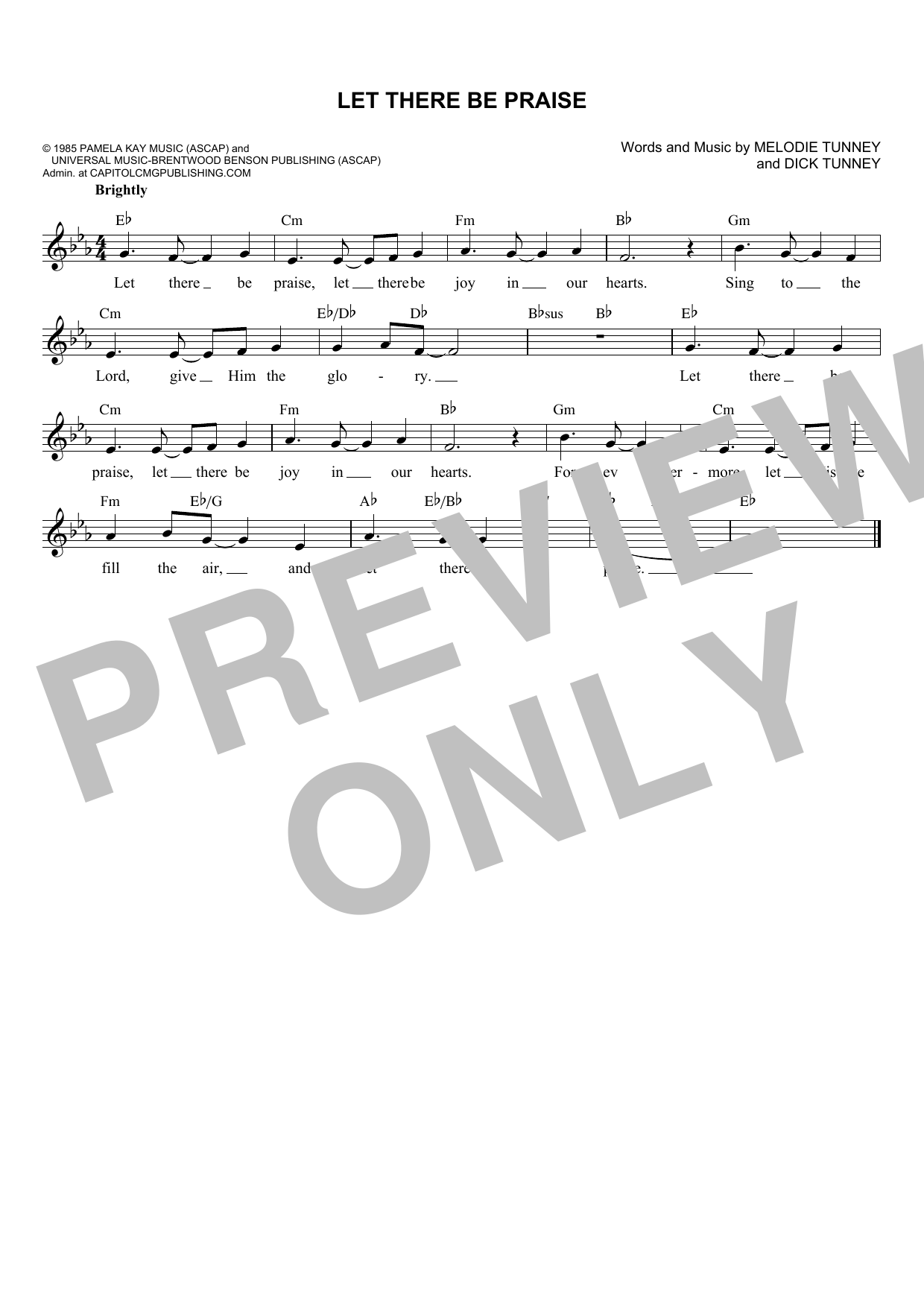 Download Sandi Patty Let There Be Praise Sheet Music