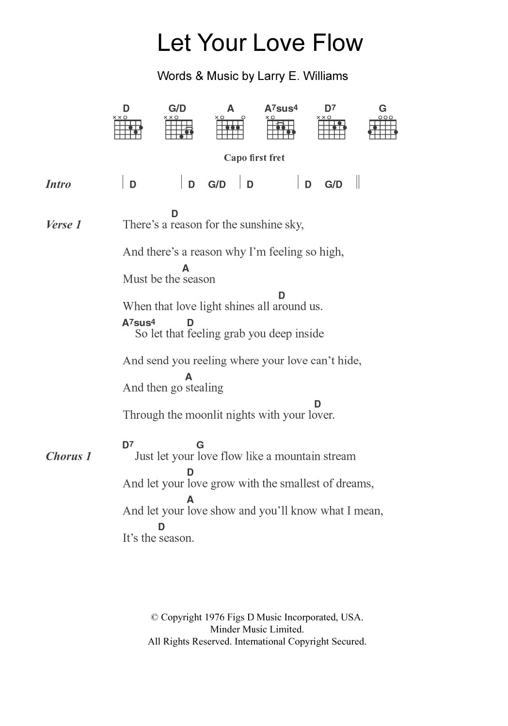 Download The Bellamy Brothers Let Your Love Flow Sheet Music