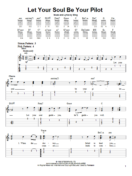 Download Sting Let Your Soul Be Your Pilot Sheet Music