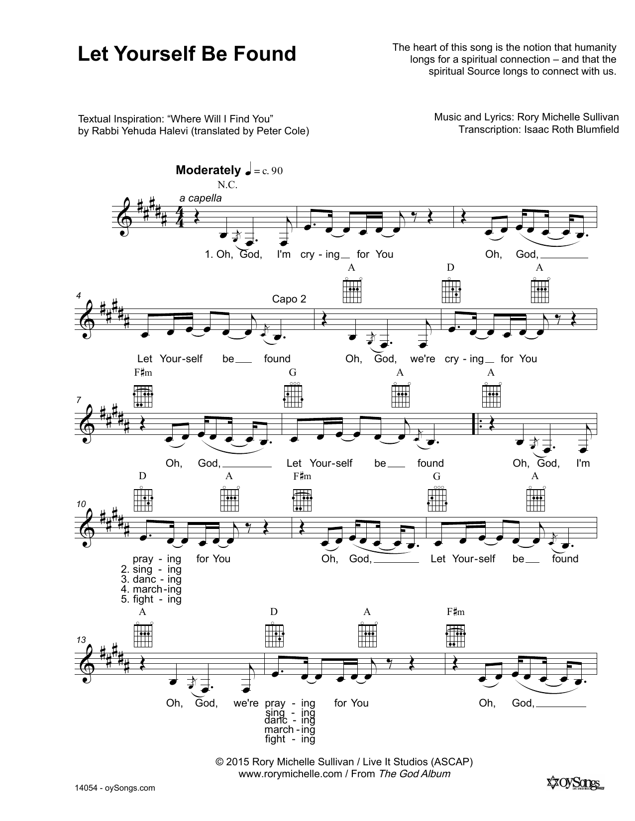 Download Rory Michelle Sullivan Let Yourself Be Found Sheet Music
