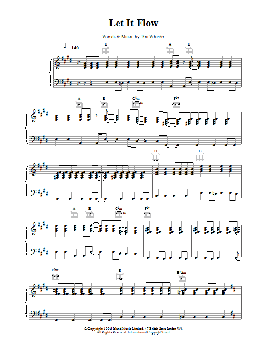 Toni Braxton Let It Flow sheet music notes printable PDF score
